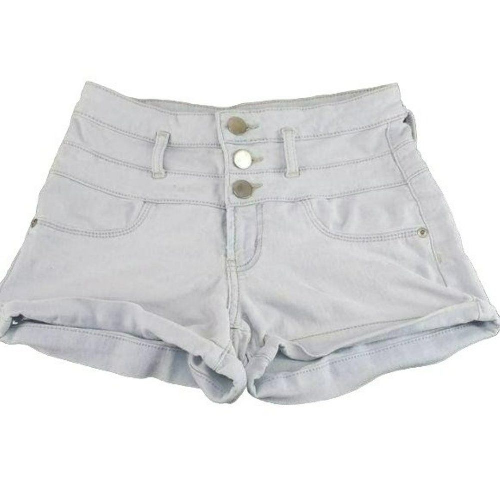 No Boundaries Mid Rise Juniors Denim Blue Jean Shorts Size 5